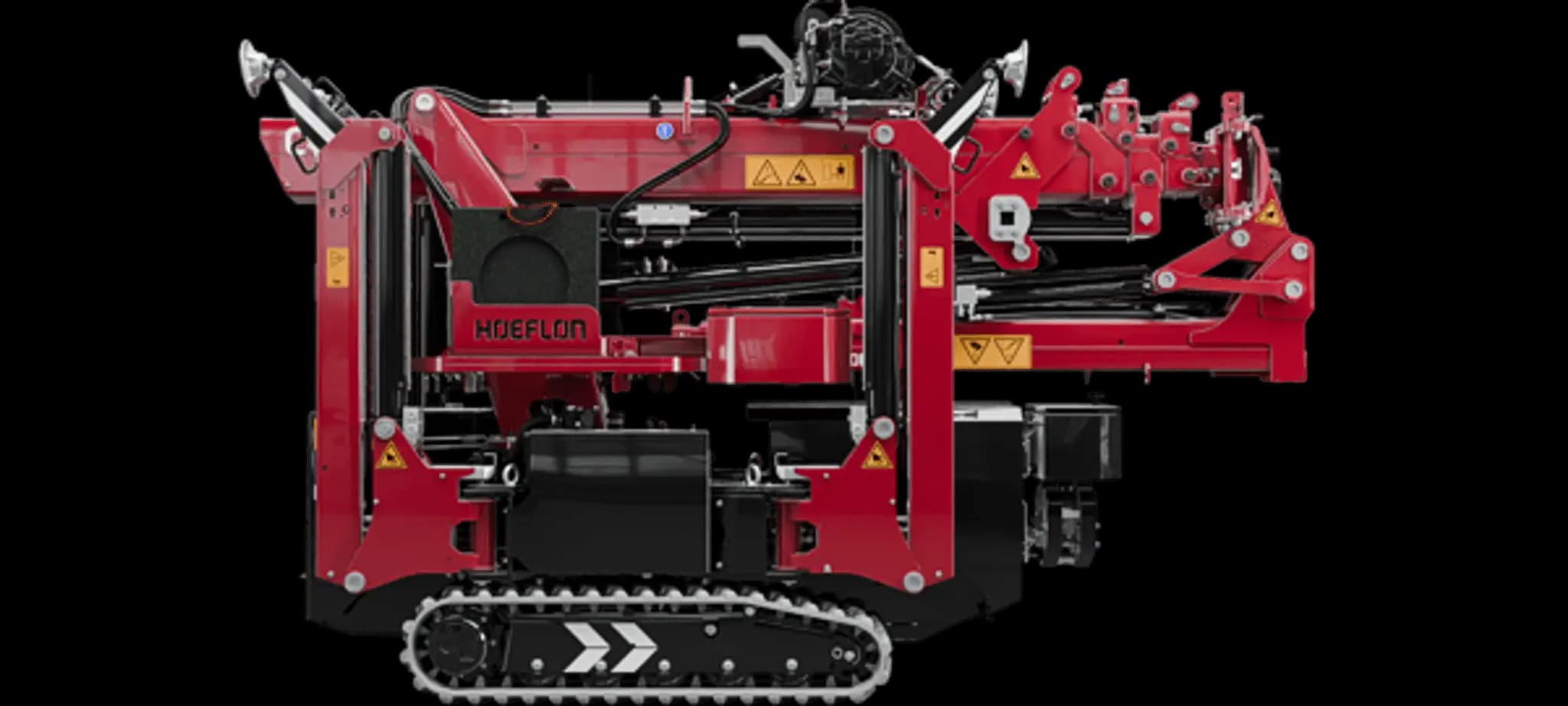 Image de la grue Hoeflon C4e en mode transport.