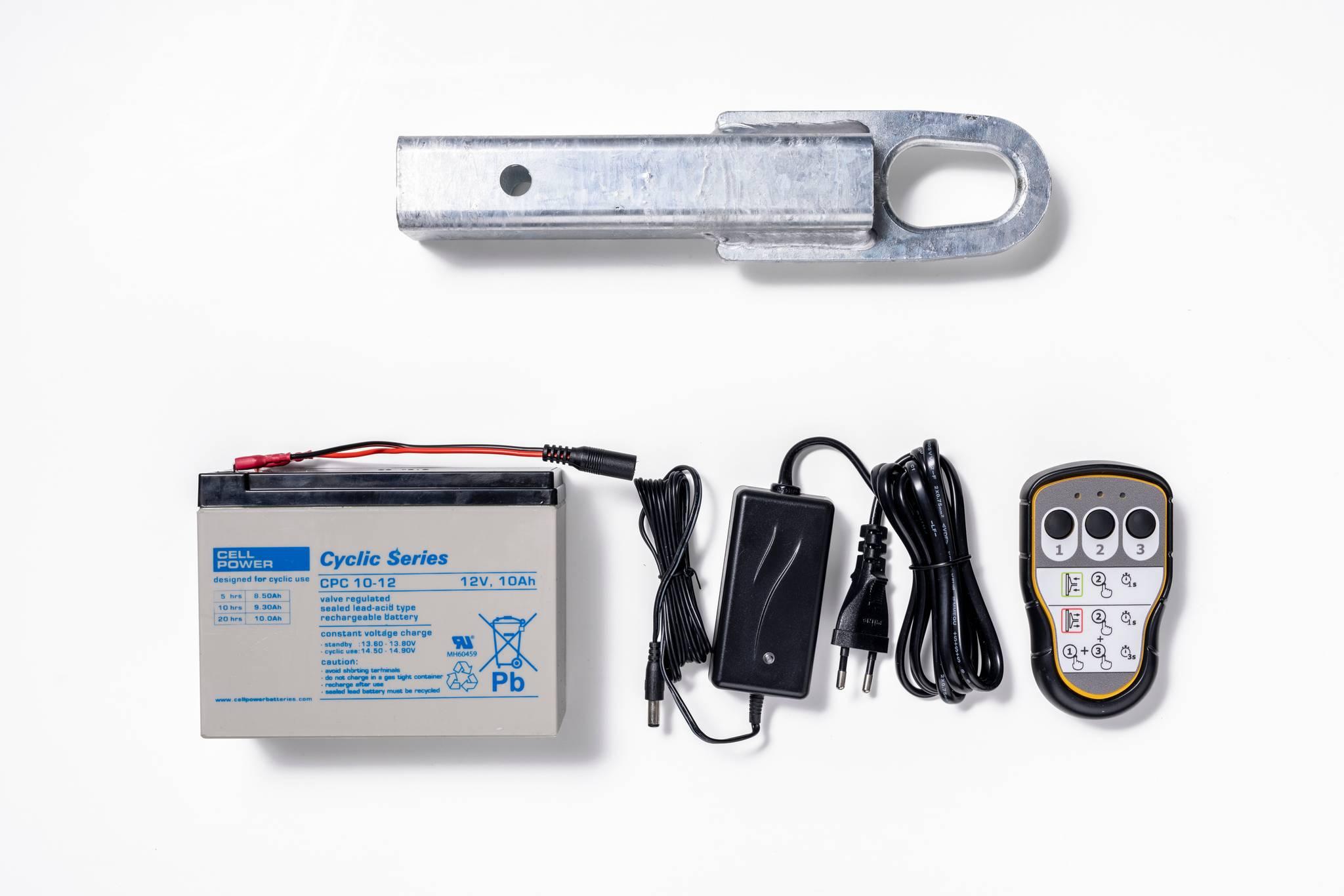 Accessoires pour Hoeflon S600 : batterie, chargeur, télécommande et crochet