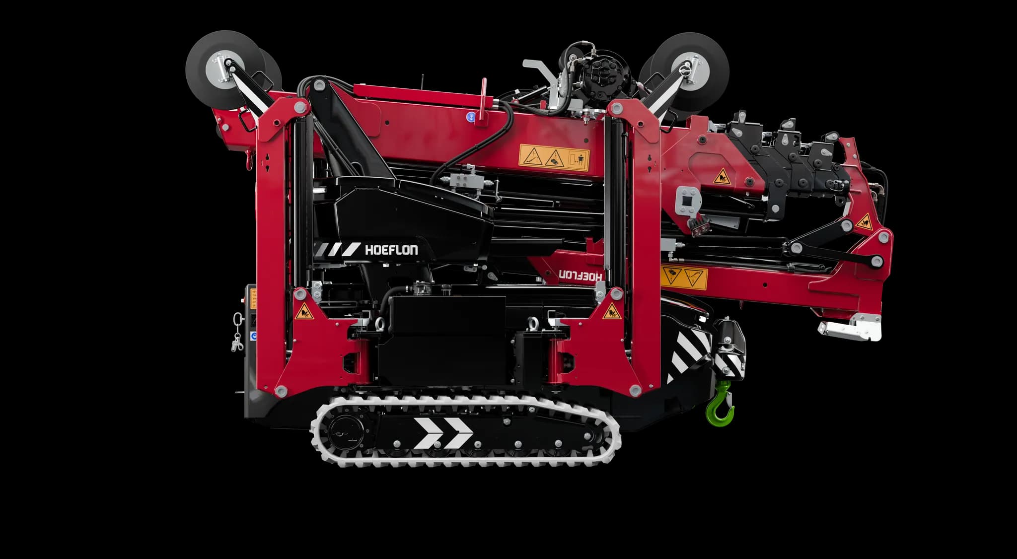 Grue Hoeflon C6e BR en position de transport