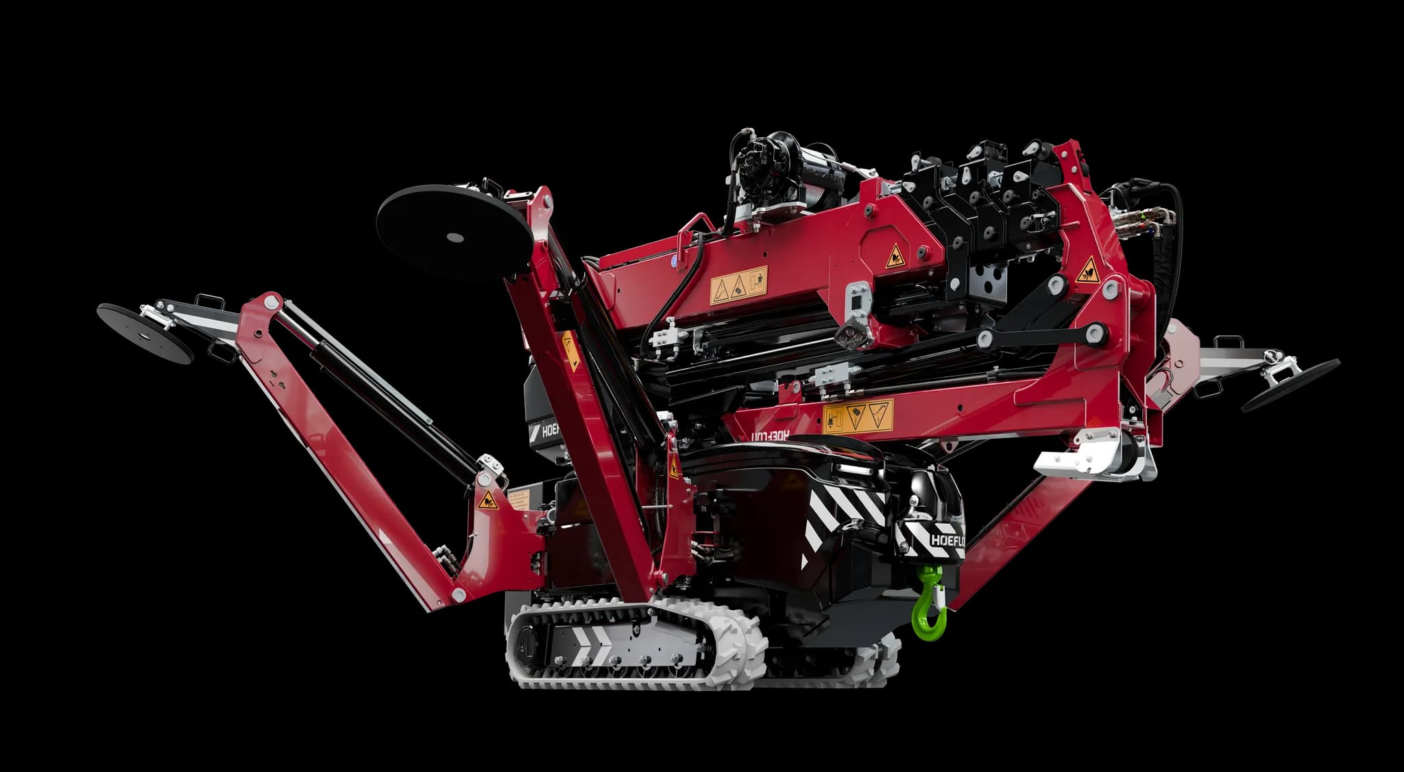 C6e avec des stabilisateurs télescopiques