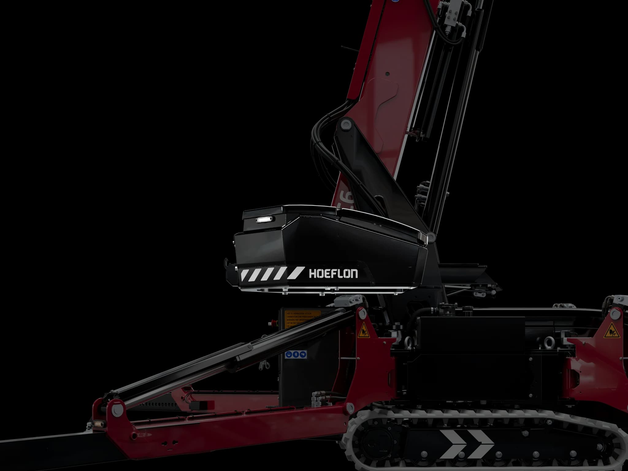 Grue Hoeflon C6e BR avec ballast coulissant.